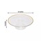 2 Clear 12 in Round Plastic CAKE STANDS Dessert Pedestal Gold Trim Party Events